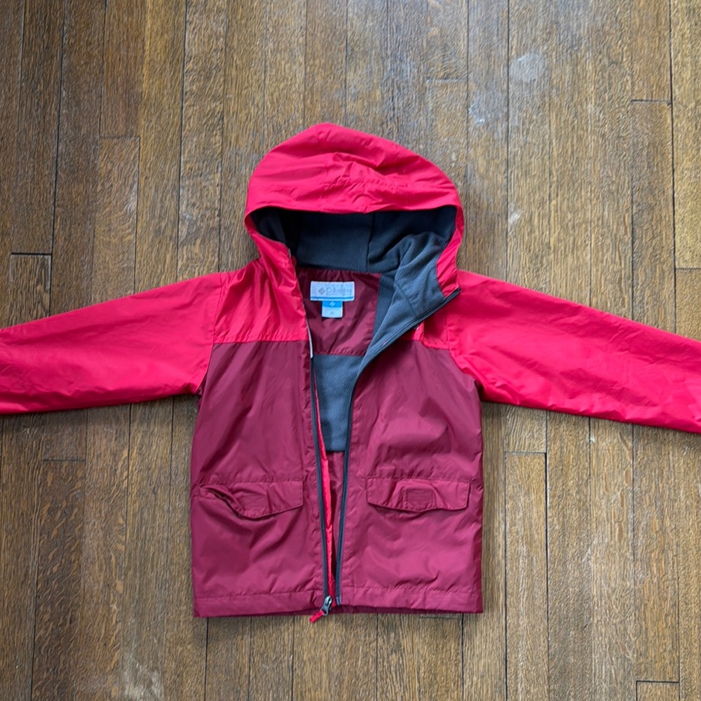 Columbia Rain Zilla youth Red Jacket with Hood